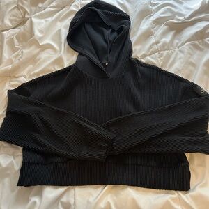 ALO Yoga Black Ribbed hoodie